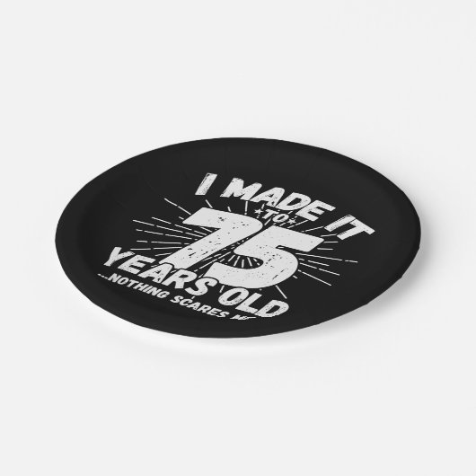 75歳皮肉ミームおもしろい75誕生日 ペーパープレート (アングル)