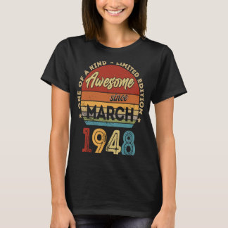 75歳1948年3月75日誕生日2 Tシャツ