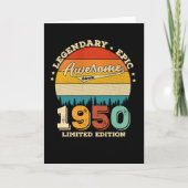 75歳1950年75番目の素晴らし誕生日プレゼント カード (正面)