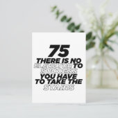 75歳 成功へのエレベーターはない 誕生日 ポストカード (スタンド正面)