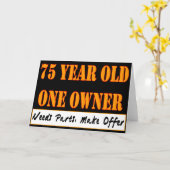 75歳、1人のオーナー – パーツが必要、提供を行う カード (黄色い花)