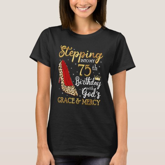 75歳、75人目の誕生日 Tシャツ (正面)