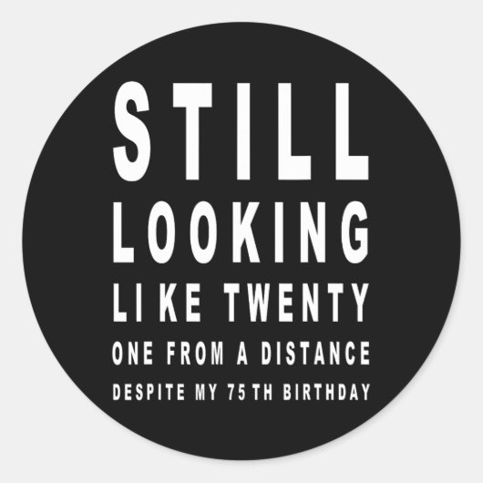 75歳Imicm Eyeテスト75誕生日 ラウンドシール (正面)