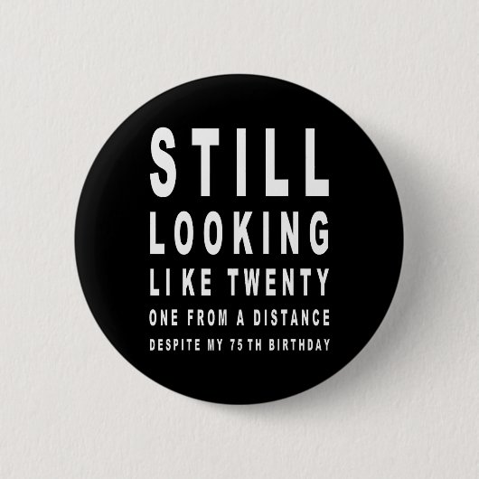 75歳Imicm Eyeテスト75誕生日 缶バッジ (正面)