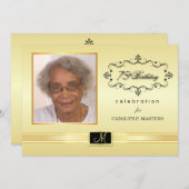 75番目のバースデーパーティ招待状と写真 招待状 (正面/裏面)