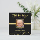 75番目のバースデーパーティ招待状-カスタム写真 招待状 (スタンド正面)