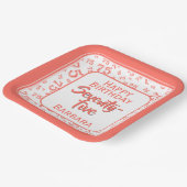 75番目のパーティー乱数パターン珊瑚/白 ペーパープレート (傾斜あり)