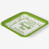 75番目のパーティー乱数パターン(緑/白) ペーパープレート (傾斜あり)