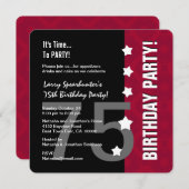 75番目の誕生日おもしろいが丘の上にないZ75D 招待状 (正面/裏面)