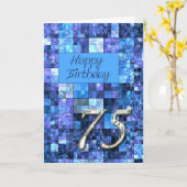 75番目の誕生日カードと抽象芸術マス。 カード (黄色い花)