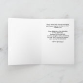 75番目の誕生日カードと老人の手と聖書 カード (内部)