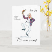 75番目の誕生日カード（おじさん） カード (黄色い花)