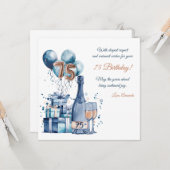 75番目の誕生日カーパーソナライズされたド カード (正面/裏面インサイチュ)