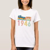 75番目の誕生日ヴィンテージレトロ1946カセットテープ Tシャツ (正面)