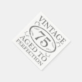 75番目の誕生日ヴィンテージ スタンダードカクテルナプキン (角)