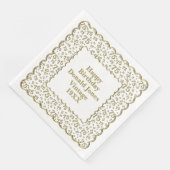 75番目の誕生日番号パターンホタテ金ゴールド/白 (コーナー)