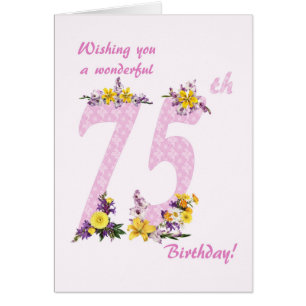 75番目の誕生日飾の花の数