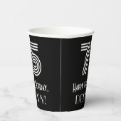 75番目の誕生日—アールデコインスパイアの見た目は「75」 +名前 紙コップ (右)