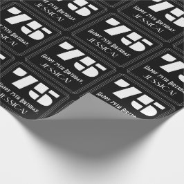 75番目の誕生日:インスパイアアールデコ「75」の検索と名前 ラッピングペーパー