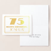 75番目の誕生日、名前+アールデコインスパイアの外観「75」 箔カード (ディスプレー)