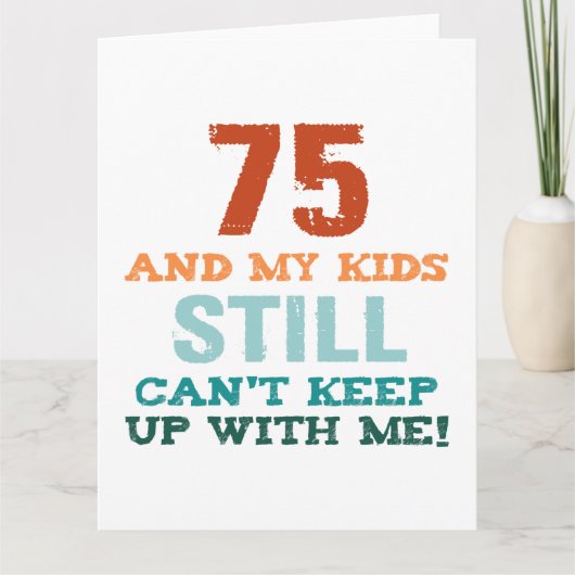 75番目の誕生日(親) カード (正面)