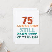 75番目の誕生日（親） カード (正面/裏面インサイチュ)