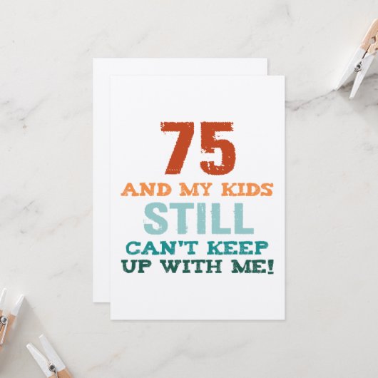 75番目の誕生日（親） カード (正面/裏面インサイチュ)