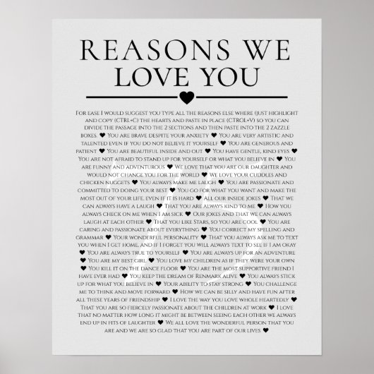 75私たちがあなたを愛する理由80th 60th誕生日40th ポスター (正面)