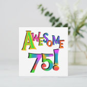 75素晴らし誕生日Tシャツとギフト カード (スタンド正面)