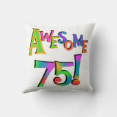 75素晴らし誕生日Tシャツとギフト クッション (裏面)