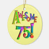 75素晴らし誕生日Tシャツとギフト セラミックオーナメント (左)