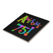 75素晴らし誕生日Tシャツとギフト タイル (側面)