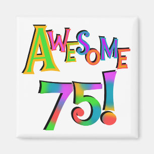 75素晴らし誕生日Tシャツとギフト マグネット