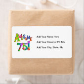 75素晴らし誕生日Tシャツとギフト ラベル (インサイチュ)