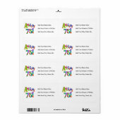 75素晴らし誕生日Tシャツとギフト ラベル (フルシート)