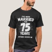75結婚した年おもしろい75結婚周年 Tシャツ (正面)