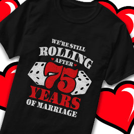 75結婚した年おもしろい75結婚周年 Tシャツ