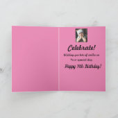 75誕生日おおーい!不機嫌おもしろいな女の子 カード (内部)