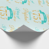 75誕生日が年齢と共に向上 ラッピングペーパー (角)