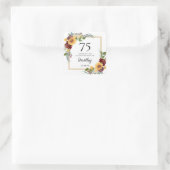 75誕生日ひまわり スクエアシール (バッグ)