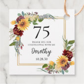 75誕生日ひまわり フェイバータグ (裏面)