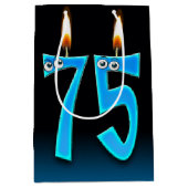 75誕生日キャンドルミディアム抱き枕 ミディアムペーパーバッグ (正面)
