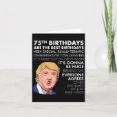 75誕生日ギフトトランプおもしろい引用文シャ男性へツ カード (正面)