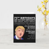75誕生日ギフトトランプおもしろい引用文シャ男性へツ カード (黄色い花)