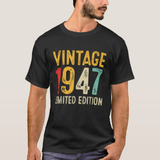 75誕生日ギフト75歳ヴィンテージ1947制限 Tシャツ
