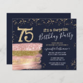 75誕生日グリッターケーキサプライズ予算 (正面/裏面)