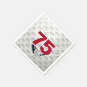 75誕生日ゴルフボール スタンダードカクテルナプキン (角)