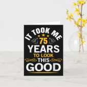 75誕生日デザインは私75歳の誕生日を取った カード (黄色い花)