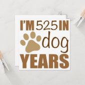 75誕生日ドッグ年 カード (正面/裏面インサイチュ)