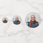 75誕生日ネイビーブルーバルーンケーキ コンフェッティ (裏面)